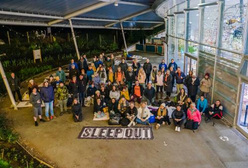 Sleepout 2021 group shot at Eden